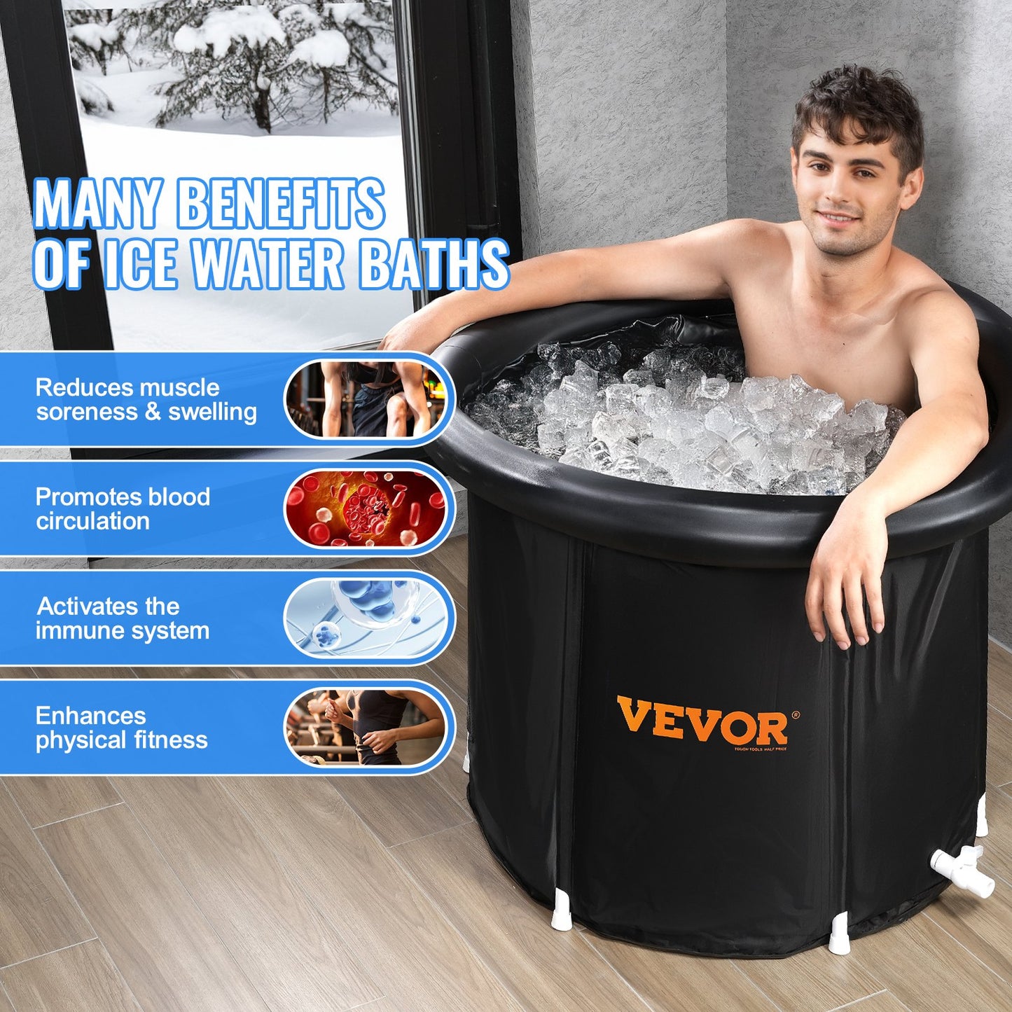 Portable Ice Bath Tub for Ultimate Muscle Recovery